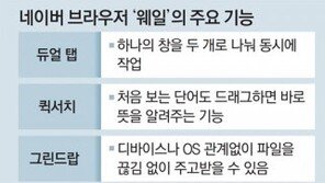 한국형 브라우저 ‘웨일’ 힘싣는 네이버… “크롬-IE 넘는다” 