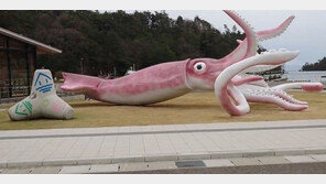 분노 부른 日지자체…코로나 보조금 82억 받아 대왕오징어 상 건립
