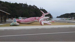 코로나 지원금으로…‘대왕 오징어’ 조형물 만든 日지자체