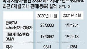 4월 車 판매, 벤츠+BMW＞르노삼성+GM+쌍용