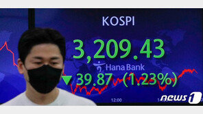 코스피 1% 하락 3170선 밀려…外人 1조 ‘팔자’ vs 개인 1조 ‘사자’