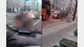 휴대폰 던지고 발로 차고…신호대기 차량 3대 ‘와장창’