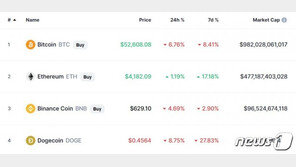 코인개미 날벼락…머스크 “비트코인 전기차 결제 중단” 선언에 7% 급락