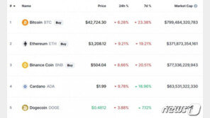 머스크 충격 지속, 상승 반전했던 암호화폐 다시 급락