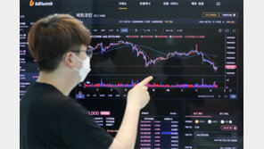 어지러운 비트코인 시세 그래프