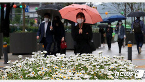 퇴근길 전국 곳곳 비…서울 22.5·대구 15.5도 선선