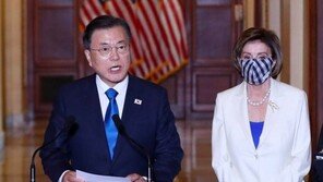 펠로시 만난 文대통령 “한미 대화, 전 세계 연대 이끄는 계기되길”
