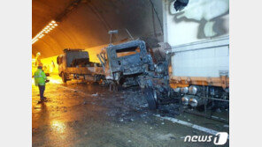 충북 옥천 증약터널서 8중 추돌사고…2명 사망