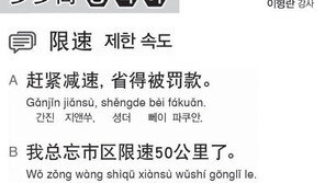 [시사중국어학원]제한 속도