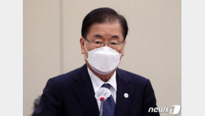 정의용 “日올림픽 지도 ‘독도 표기’ 결코 용납 않겠다”