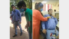 코로나 치료 중인데 “복귀해”…호흡기 달고 출근한 은행원