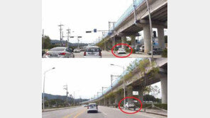 갑자기 인도 올라서더니 400m 질주…황당 아반떼 포착