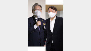 文 지지율 따라 울고 웃는 이재명과 윤석열