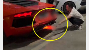 배기구 열기로 꼬치 구우려다…람보르기니 태워먹을 뻔한 中 남성