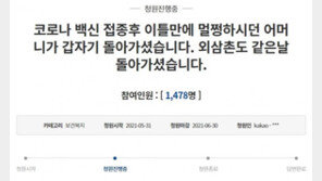 “화이자 접종 후 엄마·외삼촌 같은 날 사망…너무 억울” 친딸 靑청원