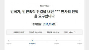 “강제징용 각하 판사 탄핵해야” 靑 청원 하루 만에 20만여 명 동의