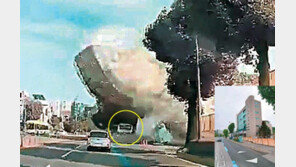 철거건물 무너져 버스 덮쳤다, 9명 사망 