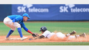 [포토] 김세민 ‘완벽한 아웃이야!’