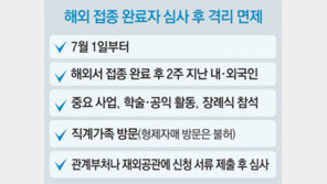 해외접종 입국자도 7월부터 격리면제