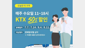 “여름 휴가객 분산하자”…한국철도, KTX  한시적으로 반값 할인