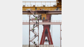 현대중공업 노조, 크레인 고공농성