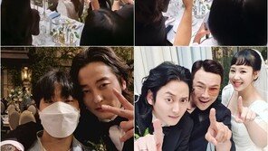 루이♥유성은, 2년 열애 끝 결혼…하객들 앞 ‘달달’ 입맞춤 