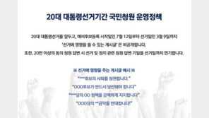 靑, 선거 영향 미칠 국민청원 내년 대선까지 비공개