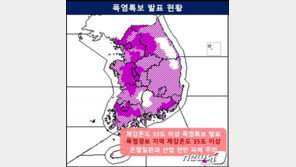 서남권 제외 서울 전역에 폭염경보…전국 대부분 폭염특보