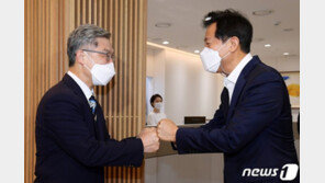‘후발주자’ 최재형, 오세훈 만나 ‘선거 역전’ 노하우 물었다