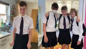 “반바지 입지마”…폭염에 뿔난 英남학생들 치마입고 등교