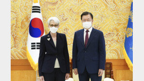 文대통령, 美 셔먼 접견…한미일 삼각공조 논의