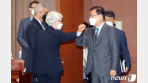 정의용-美셔먼 30분 면담…“북미대화 견인 노력”