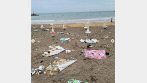 “술과 쓰레기로 찌들어”…난장판 된 제주 이호테우해수욕장