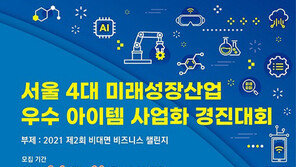 서울 4대 미래성장산업 우수 아이템 사업화 경진대회, 8월2일~20일 참가기업 모집