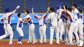 한국 야구, 이스라엘에 11-1 콜드게임 승…준결승 진출