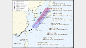 태풍 ‘루핏’ 8~9일 우리나라 ‘최근접’…동해안 ‘호우특보’