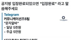 “주급 5만원” 중고생 유혹하는 ‘텔레그램 문자알바’ 
