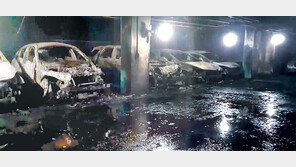 천안 아파트 지하주차장 화재… 차량 666대 피해 