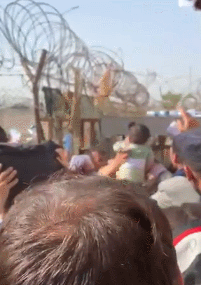 “아기라도 살려달라”… 철조망 위로 아기 던진 아프간 엄마들