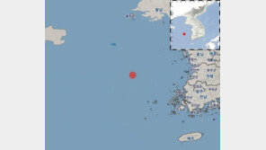 기상청 “전북 군산 어청도 서남서쪽 123㎞ 해역 규모 4.0 지진”