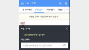 “삼일한=3일에 한 번 때려야 할 여자?” 맞춤법 검사기 논란