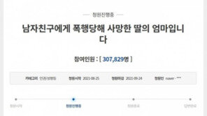 “상해 아닌 살인”…데이트 폭력에 숨진 여성 母 청원글 30만 명 동의