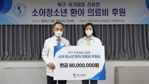 ‘탁구 신동’ 신유빈, 어린이 환자 위해 8000만원 기부