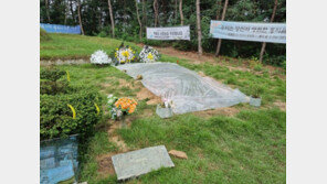 박원순 前시장 묘, 야전삽으로 파헤친 20대 검거 