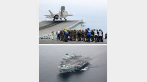 英 퀸엘리자베스 항모전단, 韓 해군과 연합훈련… “F-35B 출격” 5초만에 이륙 