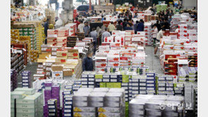 추석 앞두고 북적이는 농산물 도매시장