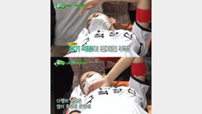 ‘골때녀’ 한혜진, 경기 도중 머리 부상…들것에 실려 병원 이송