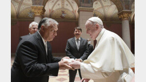 ‘가장 어울리지 않는’ 교황-헝가리 총리 만나
