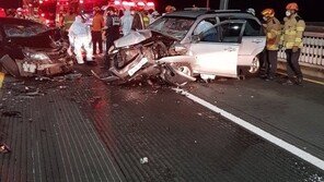 남항대교서 역주행 스포티지, 마주오던 SM5와 ‘쾅’…5명 부상