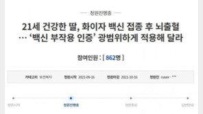 20대 연달아 화이자 접종 후 뇌출혈…“부작용 인정 안 해” 청원 봇물